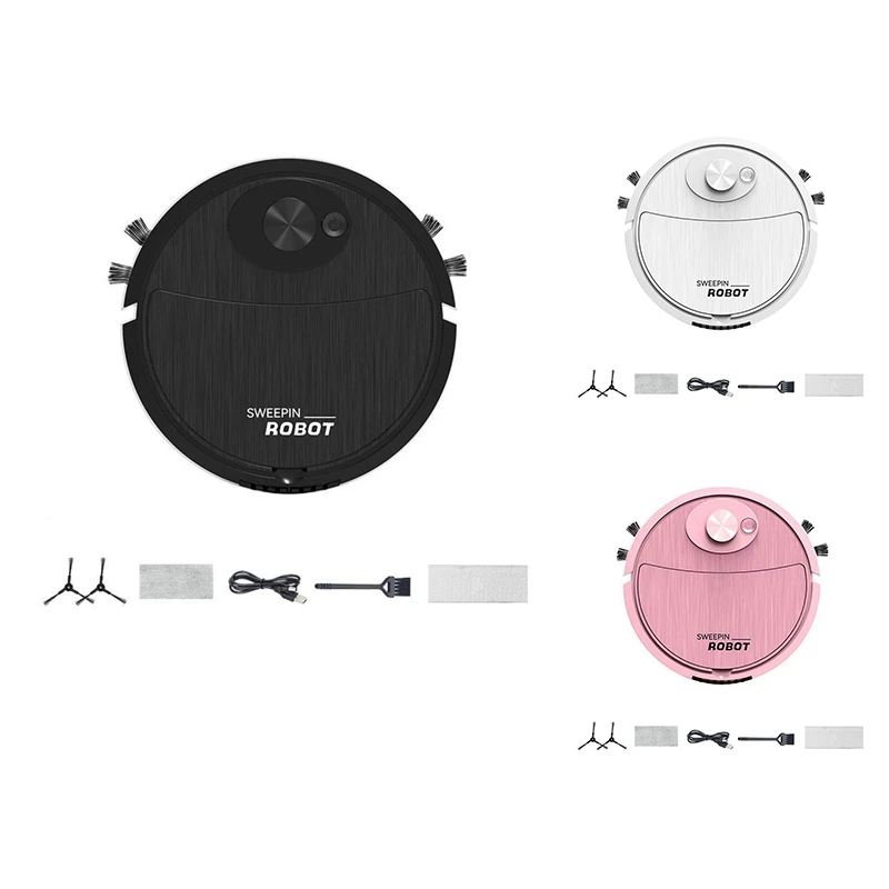 USB Sweeping Robot Vacuum Cleaner Mopping 3 In 1 Smart Wireless Dragging Cleaning  Floor For Home Office