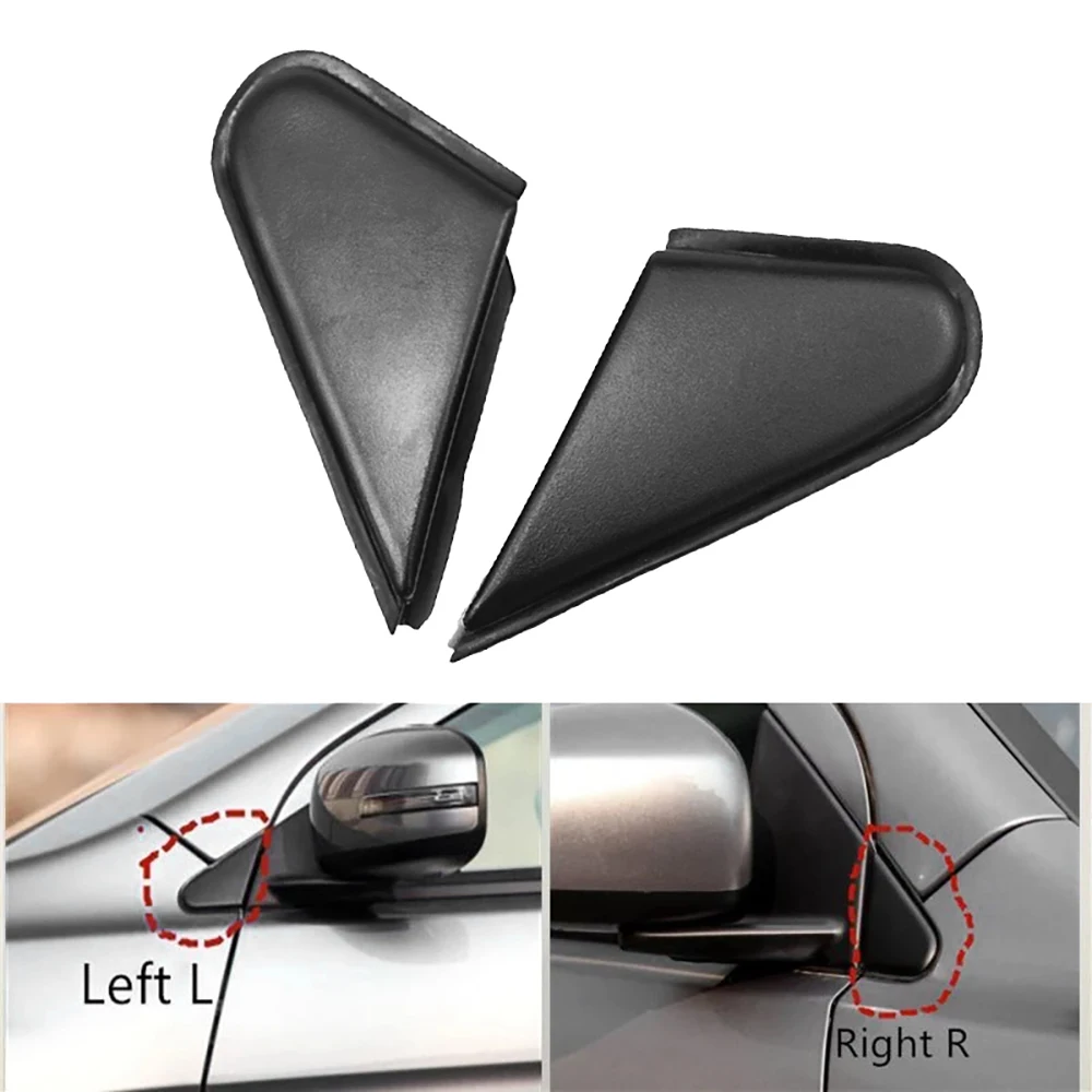 For Mitsubishi Lancer EVO Evolution 2008-2015 Front L+R Mirror Outer Triangular Cover Pillar Triple-cornered Plate Trim