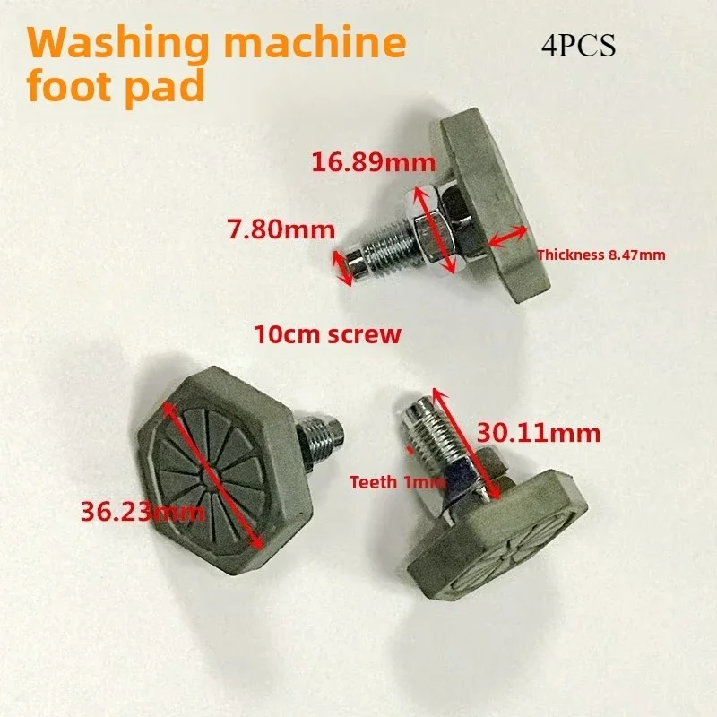 Base de pie para lavadora Hisense Rongsheng Galanz, tornillo de base a prueba de golpes, absorción de impacto, 4 Uds.