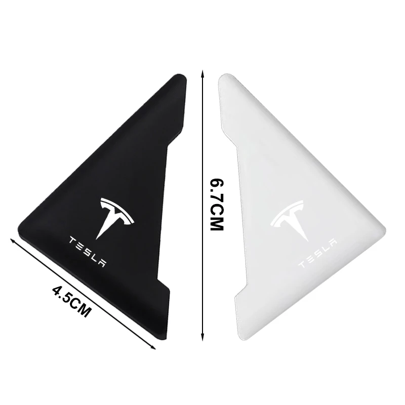 2Pc Car Logo Door Angle Cover Bumper Crash Anti-Scratch Protector For Tesla Model 3 Model S X Y Roadster SpaceX Auto Accessories