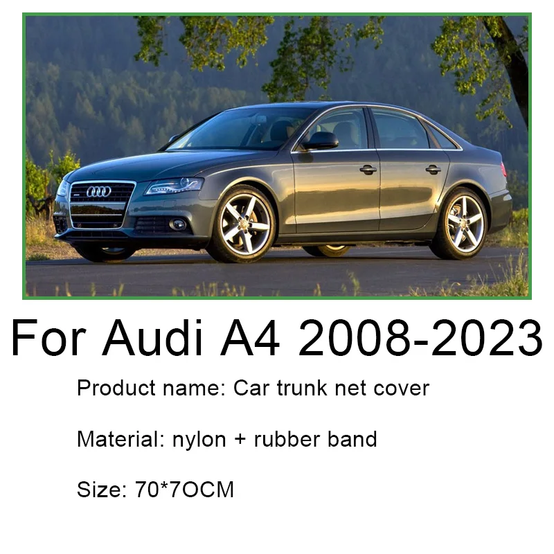 Car Trunk Net for Audi A4 B8 B9 8K 8W S-line 2009 2008-2023 2022 2021 2020 Nylon Cargo Mesh Net Luggage Elastic Car Accessories