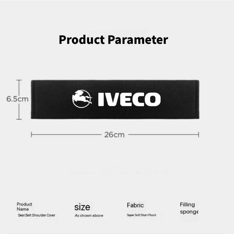 2pcs Car Seat Belt Cover For Iveco Daily IV V VI Van EcoDaily Shoulder Protector for Car Seat Belts Auto Accessories