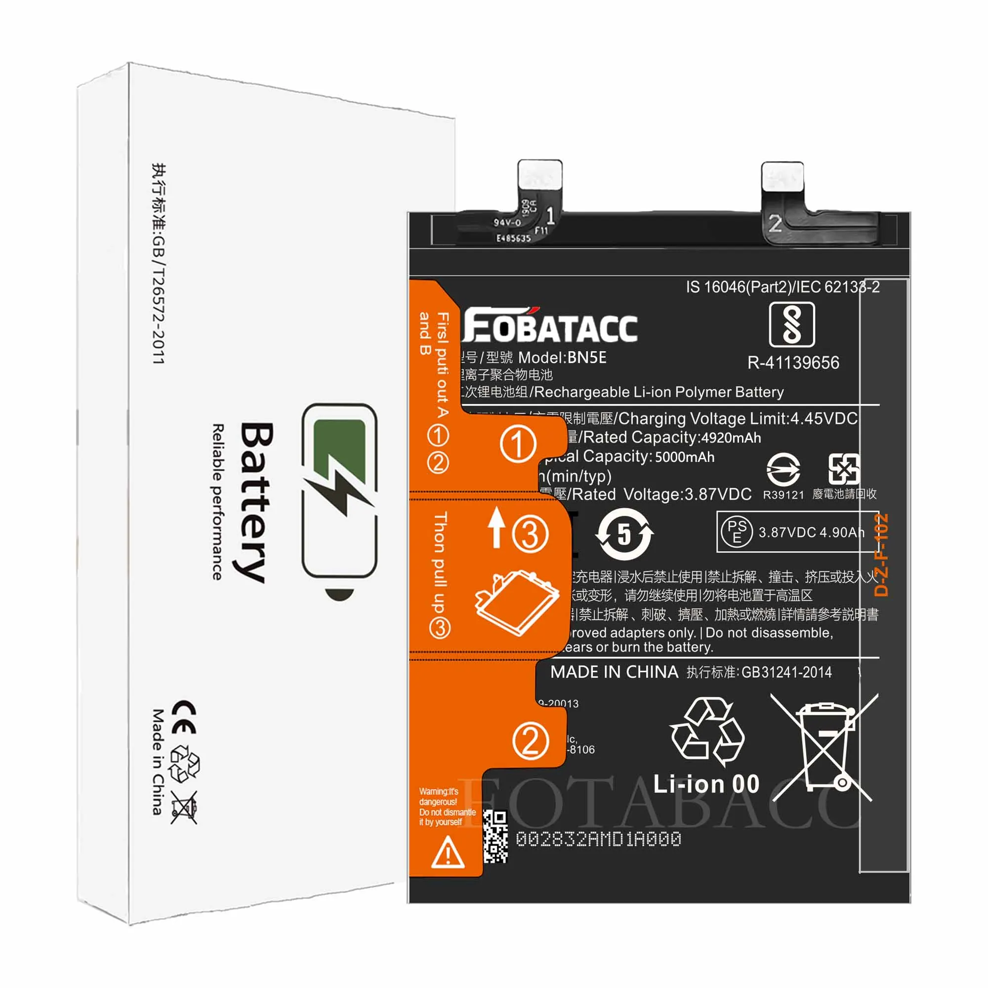 EOTABACC 100% New Original Battery BN5E For XIAOMI  Note 11 Pro 5G/ POCO X4 PRO 5G /Redmi Note 12 Pro 4G Battery +Tools