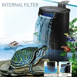 Filtre d'aquarium à bas niveau d'eau pour reptiles, cascade, livres en plastique, pompe à eau, tortue, précieuse, injuste, 5W