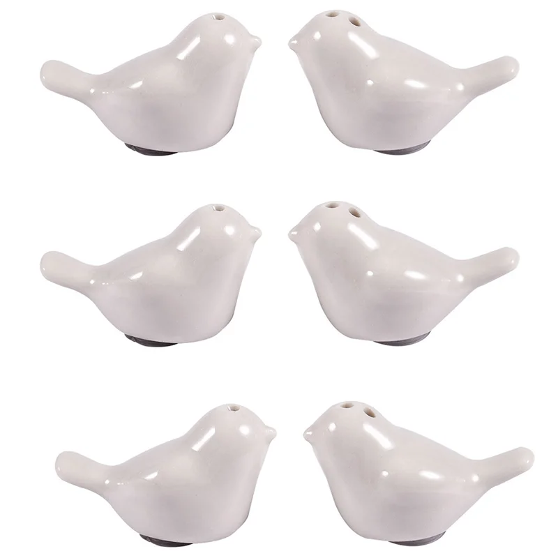 

AB35-3 Set Of Love Birds Salt And Pepper Shakers Personalised Wedding Favors - White