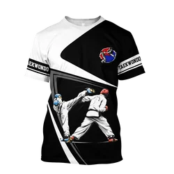 T-Shirts 3D Print Taekwondo Pattern Summer Children's O-Neck T-Shirts Casual Cute Boy Girls Tops Oversized Fashion Kids Clothing