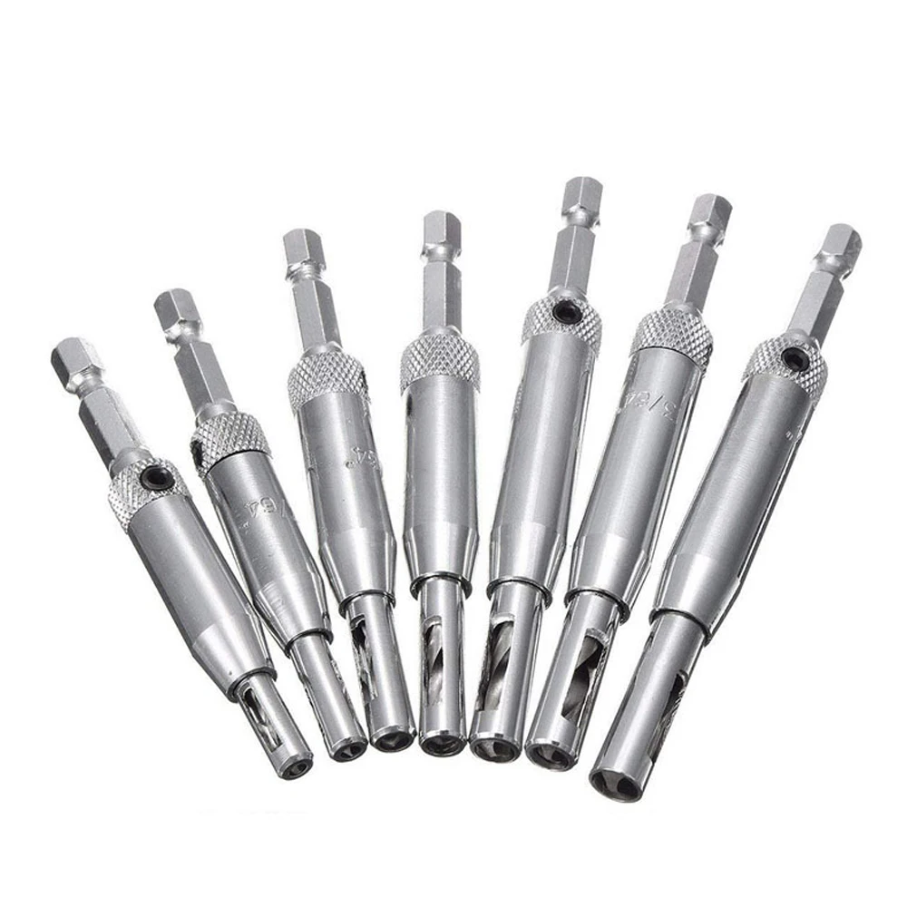 HSS Self Centering Hinge Drill Bit Door Window Cabinet Woodworking Hole Puncher Wood Reaming Tool Countersink Drill Bits Set