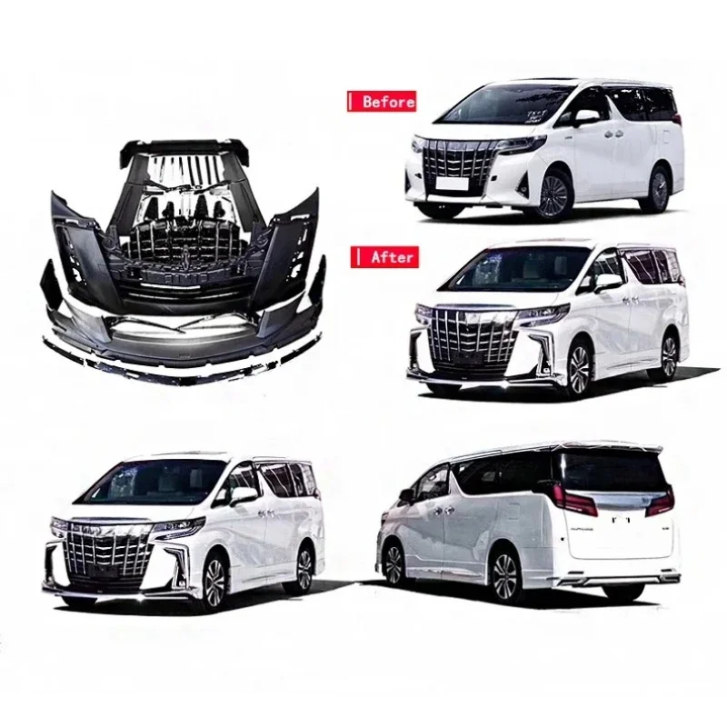 High Quality Car Auto Parts Facelift Front Bumper Body Kit for Alphard 30 35 Series Upgrade Sc+Modellista Bodykit 2018-2020