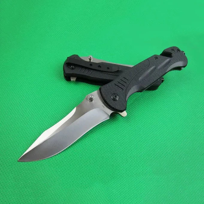 

Складной нож DA57 BM EDC 440C, атласное простое лезвие, черная ручка G10 с карманным зажимом, удобные ножи для переноски и выживания в охоте, кемпинге