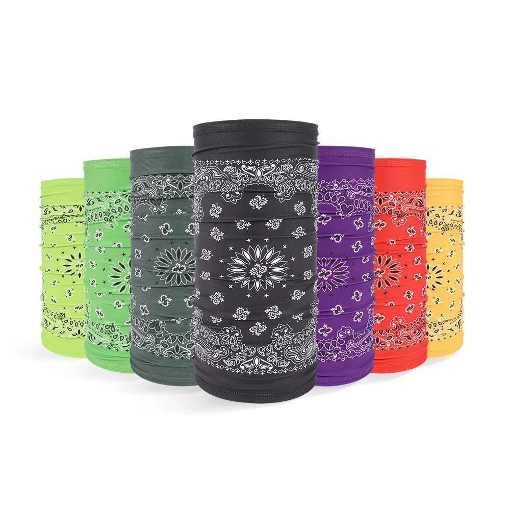 

Outdoor Neck Face Bandana Paisley Bandanna Sun Protection Camping Hiking Scarves Windproof Face Cover Mask Motorcycle Tube Scarf
