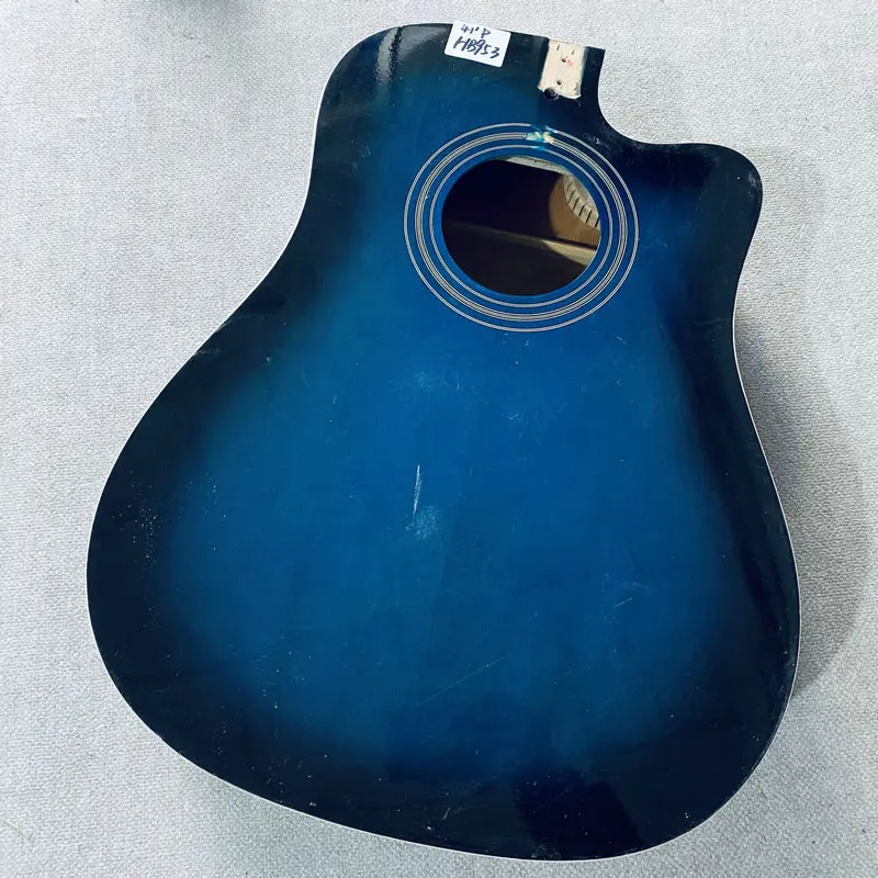 

HB953 Blue Spruce wood Plywood top + Mahogany Back Cutway 41" inches Acoustic guitar Body In stock Scratch And Damage