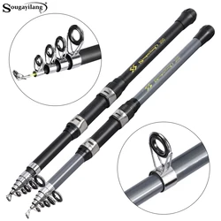 Sougayilang Fiberglass Telescopic Fishing Rod 2.1-3.0m Lightweight and Easy to Carry for Various Water Bodies Fishing Preference