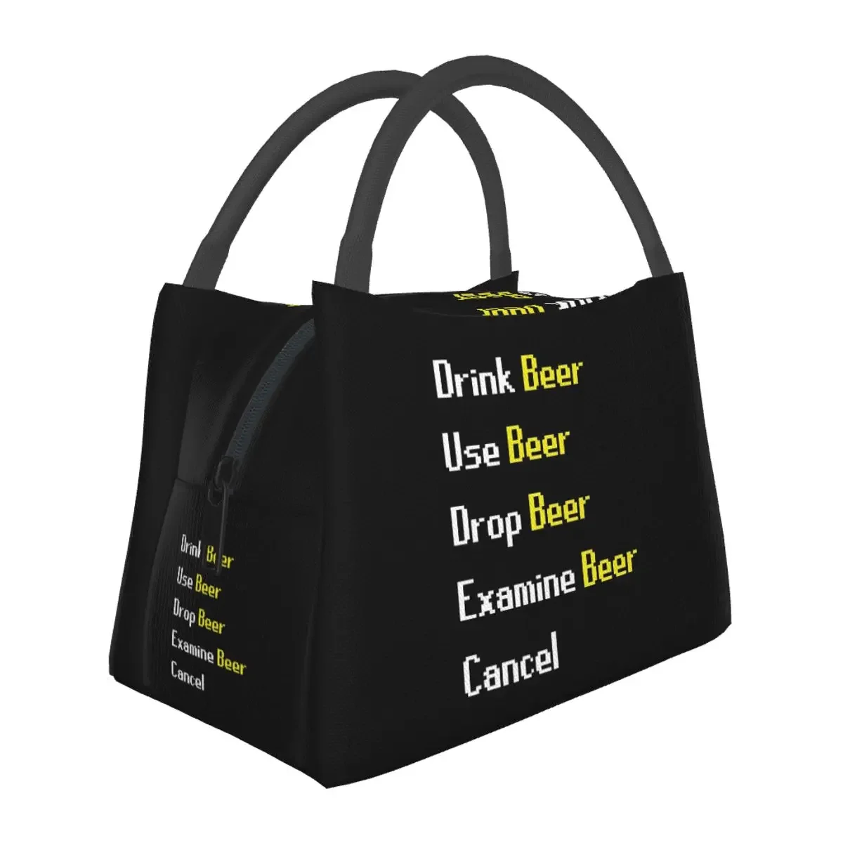 

Runescape Beer Interaction Lunch Bags Insulated Bento Box Resuable Lunch Tote Picnic Bags Cooler Thermal Bag for Woman Children