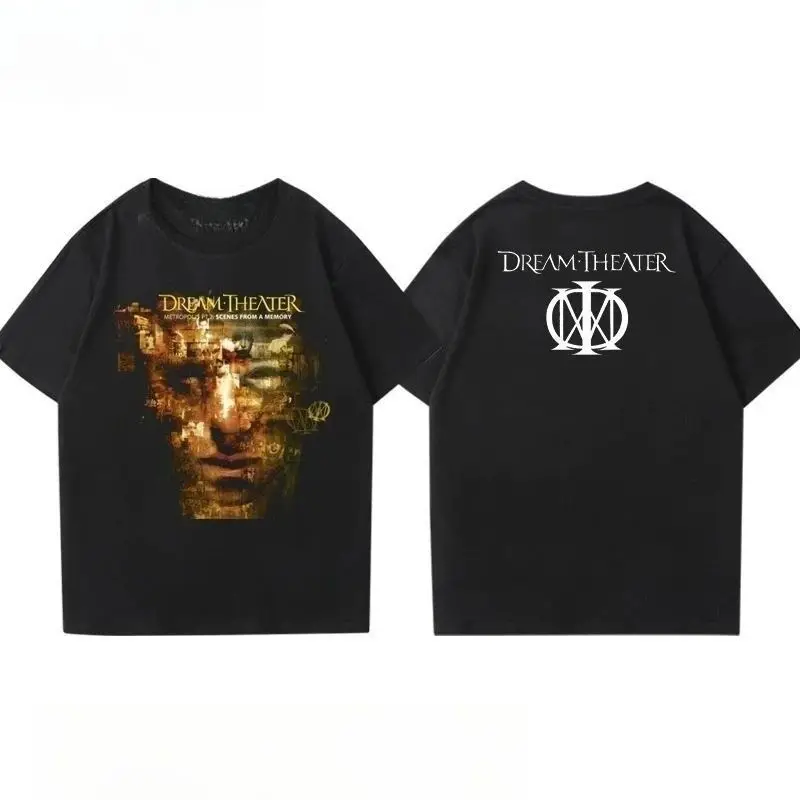 

Футболки с принтом Dream Theater, футболки рок-группы, хлопковые повседневные свободные топы с коротким рукавом в стиле High Street, унисекс