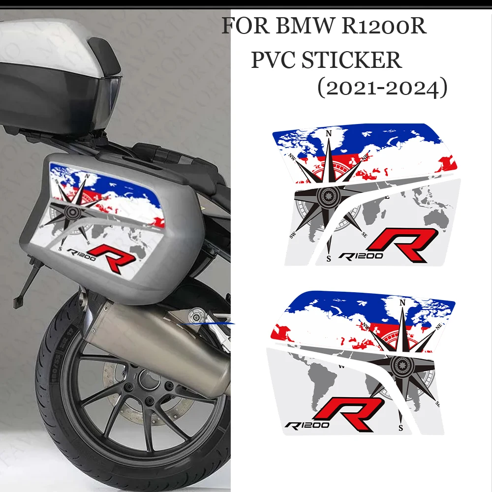 For BMW R1200R  R 1200 R1200 R Trunk Luggage Cases Stickers Decals Rear trunk Anti-scratch Motorcycle Decals Tank Pad Panniers