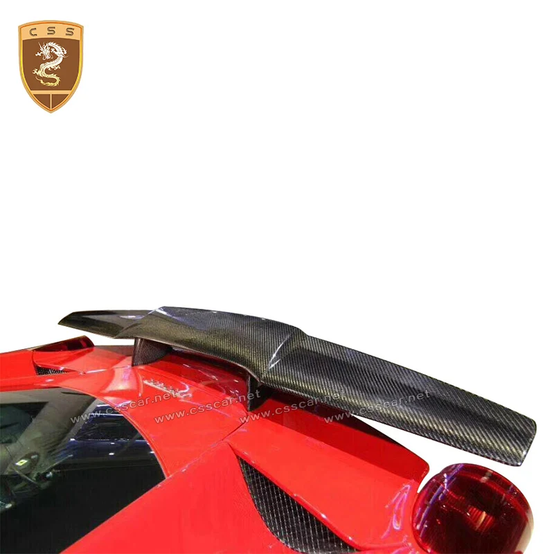 Car Rear Wing Trunk Lip Spoiler For Ferrari F458 2011 2012 2013 2014 GT Style Carbon Fiber Racing Spoiler Lid Body Kit