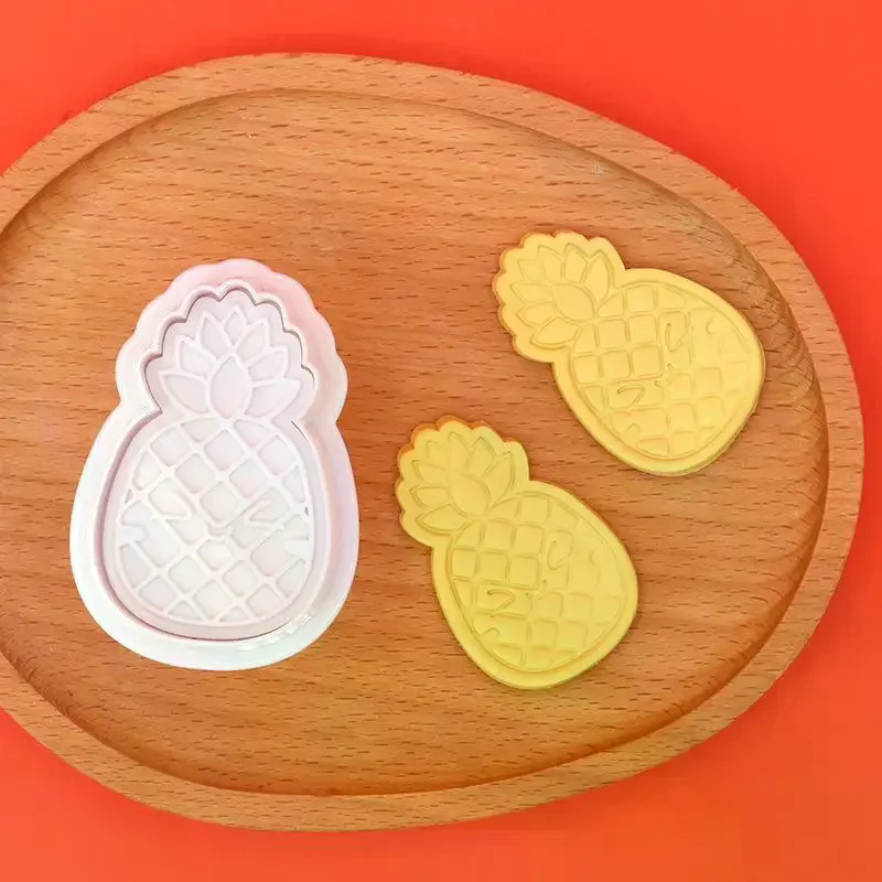 Cute Pineapple Summer Pineapple Clay Cutters Set Reusable Plastic Molds For Handmade Polymer Clay Earrings & DIY Crafts
