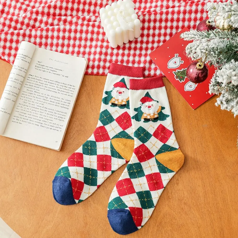 

Cute Christmas Tree Christmas Socks Cotton Warm Santa Claus Socks Crew Socks Middle Tube Socks Female Hosiery Children