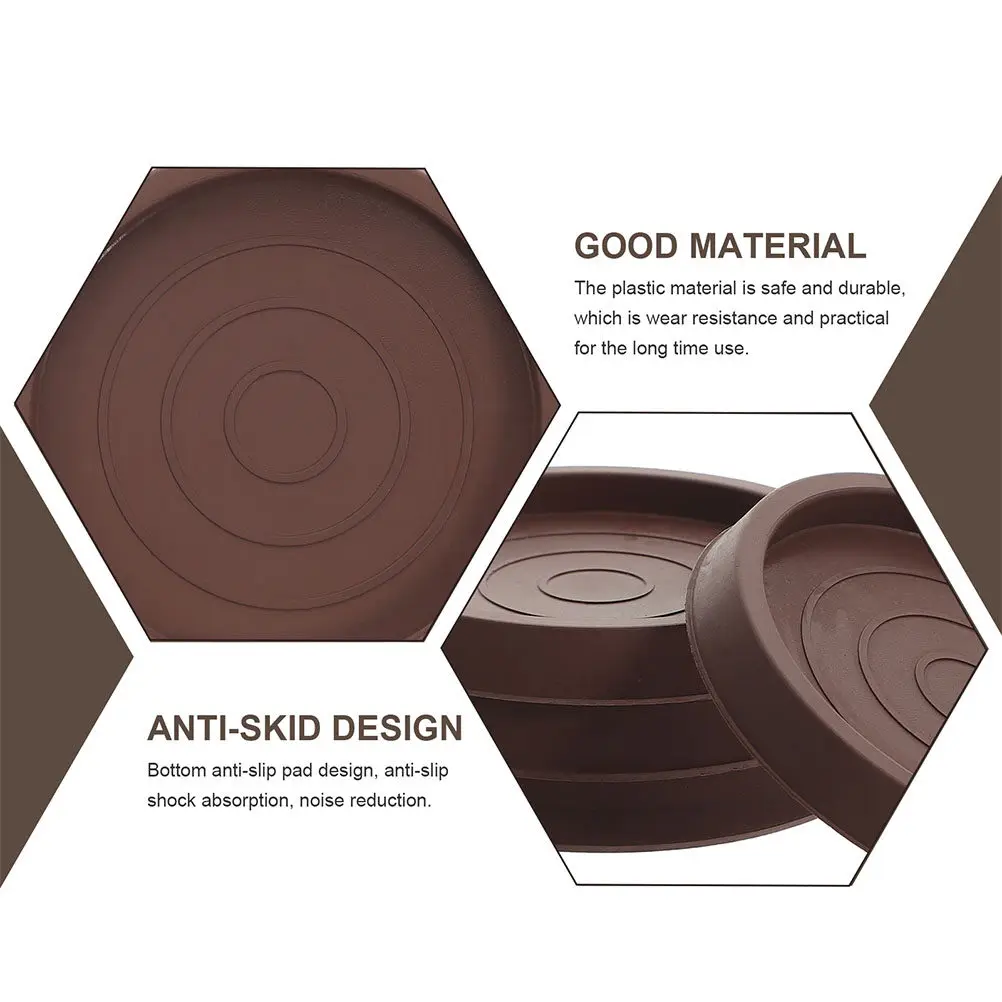 4Pcs Professional Furniture Caster Cups Non-Slip Hardwood Floor Protectors for Chairs Tables Beds Reduce Noise Wear-Resistant
