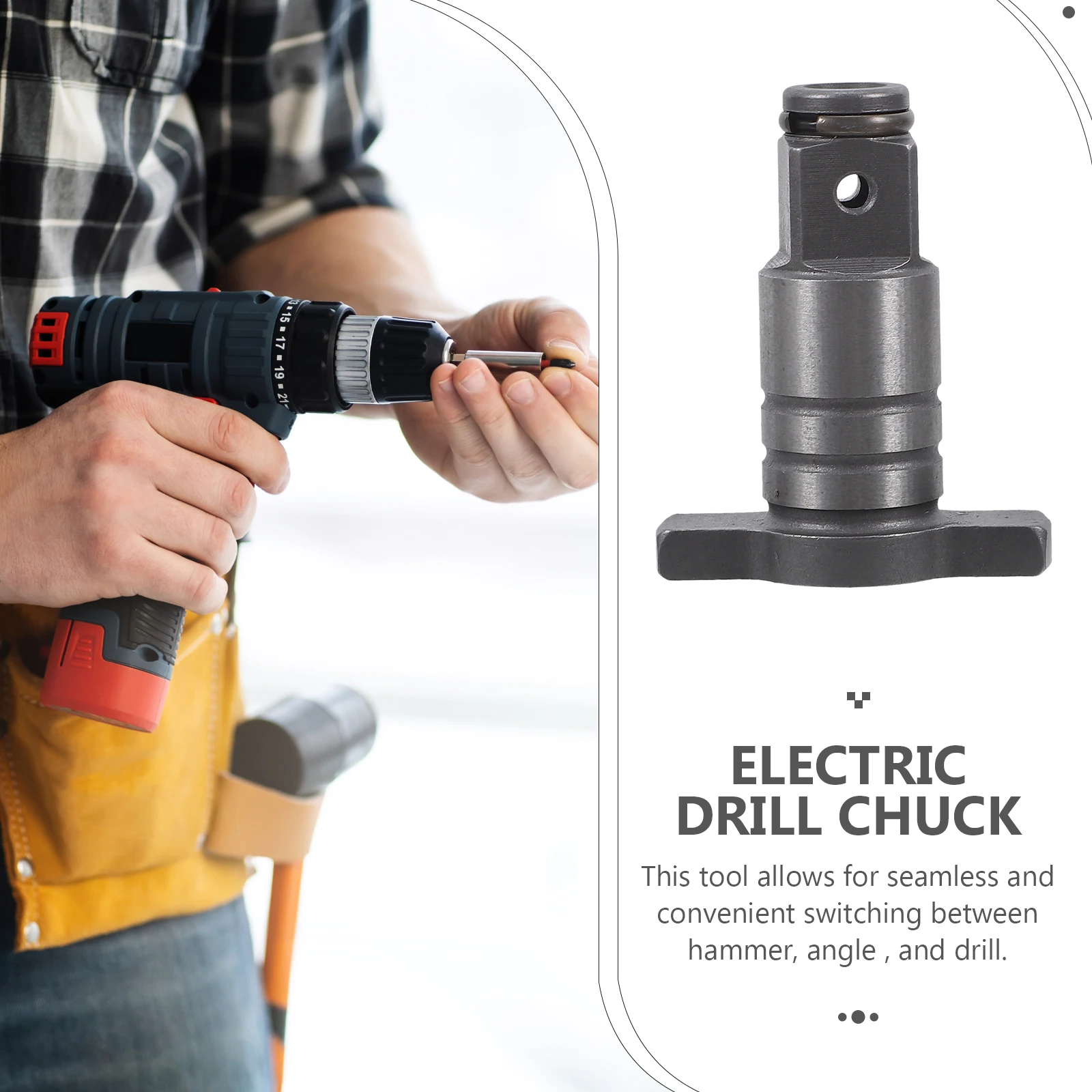 

Electric Wrench Chuck Quick Release Metal Drill Hammer Angle Conversion Bit Accessory Portable Small Chuck Part Replacement Tool
