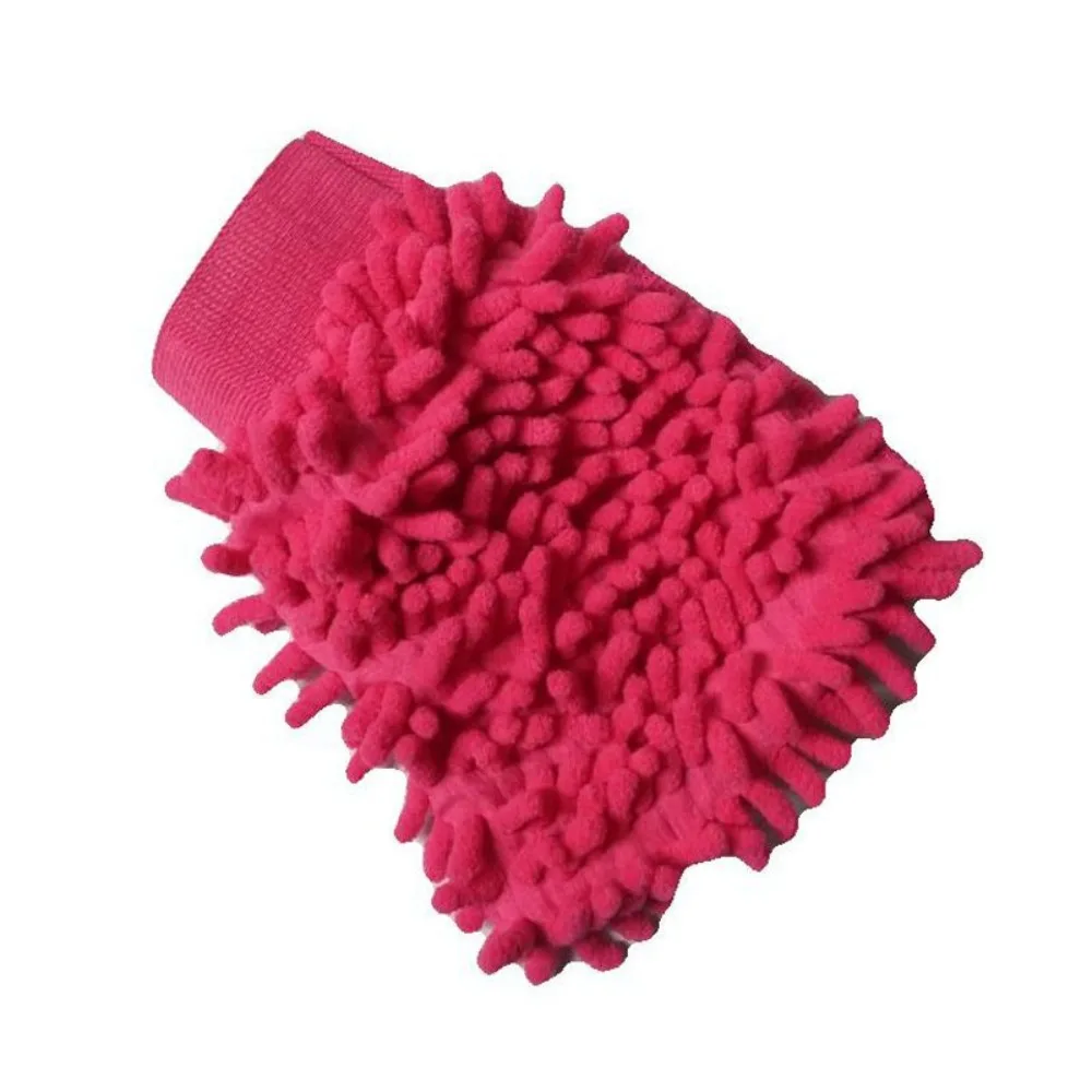 

Thickened Chenille Car Washing Gloves Super Absorbent Soft Cleaning Towel Coral Color Microfiber Cleaning Tools Brush Auto Care