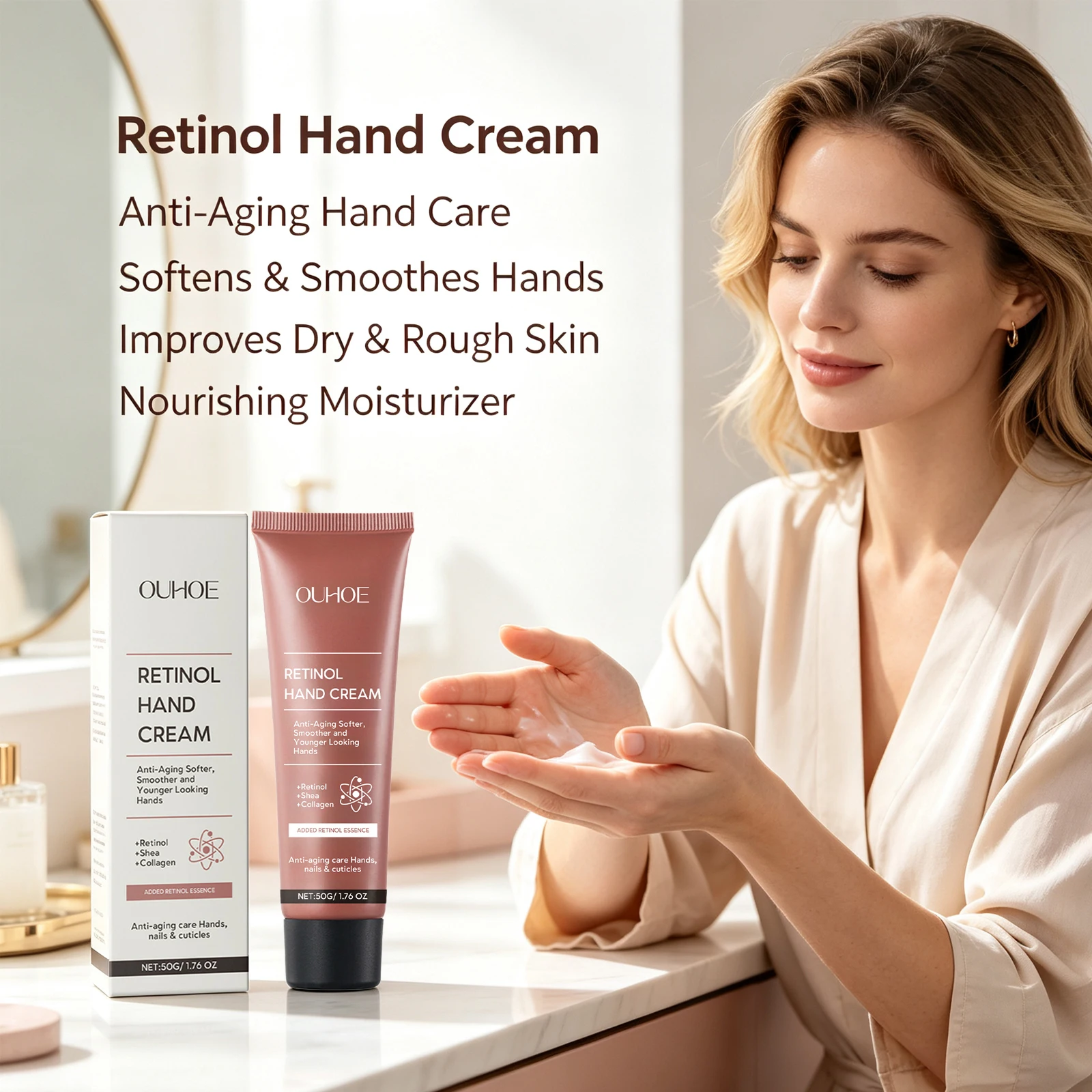 Moisturizing Hand Cream Wrinkle Removal Reduce Fine Line Whitening Brightens Skin Keep Hands Silky Smooth Cracked Repair Product