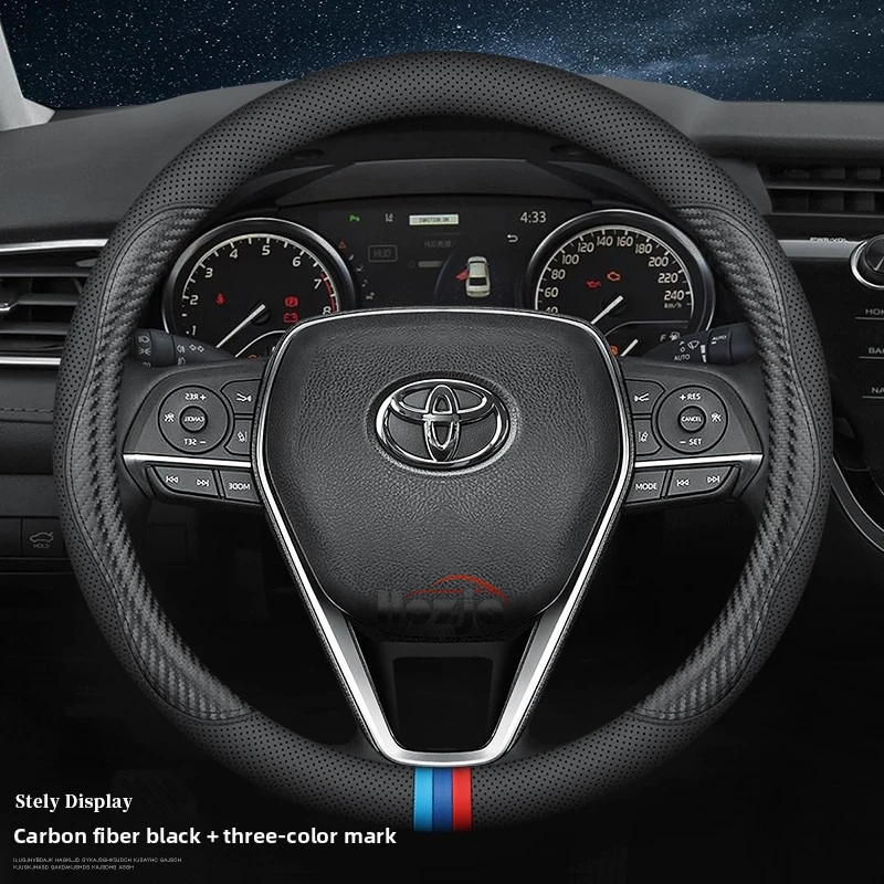 الجلود غطاء عجلة القيادة سيارة لتويوتا كورولا كروس 2022 2023 2024 2025 2026 اكسسوارات #5