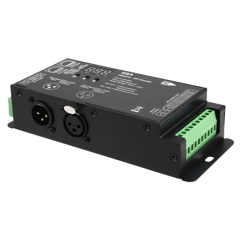 

Новинка! Светодиодный пиксельный декодер DMX512 в SPI для преобразователя DMX MAX900 точек TTL Pixel Controller
