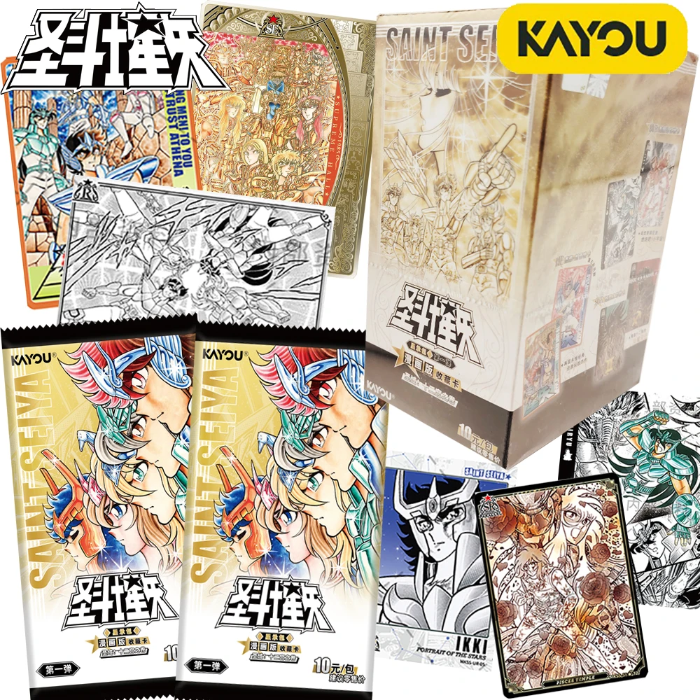 

New KAYOU Original Saint Seiya Comic Version Character Cards Exquisite and High-quality Anime IP Peripheral Trend Cards Kid Gift