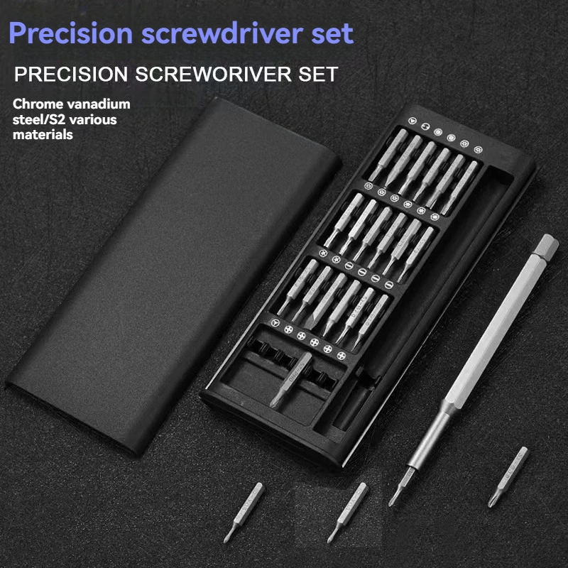 25 in 1 precision screwdriver set, mini repair kit, magnetic screwdriver head suitable for mobile phones, laptops, watches