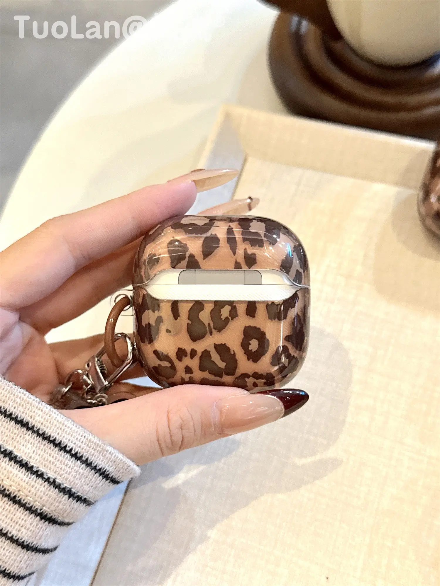 

Case for Huawei Freeclip2 FreeBuds 7i/6i/5i FreeBuds SE3/SE2 cool black brown leopard print Cover for Samsung 3Pro buds live fe