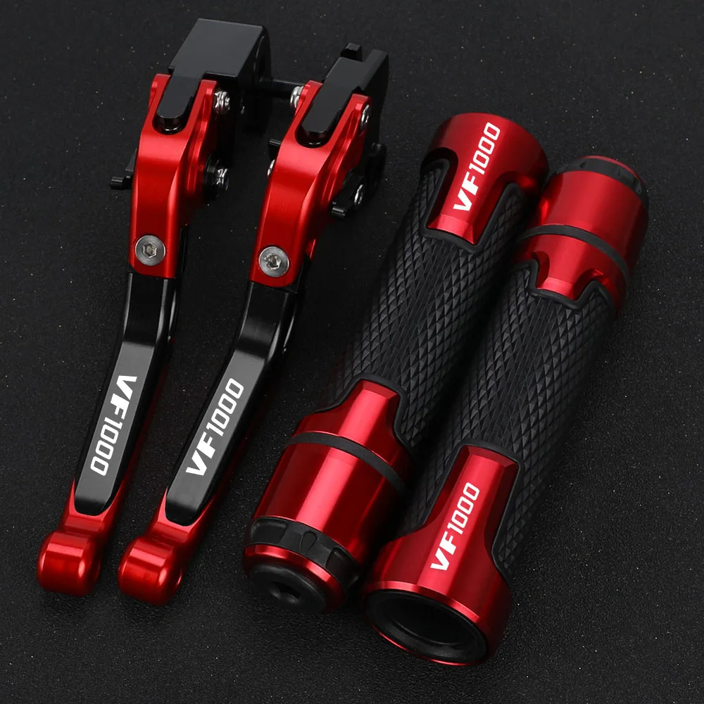 Handlebar Handle Bar Grips Motorcycle Accessories Adjustable Brake Clutch Levers For HONDA VF1000 VF 1000 1997-2004 2003 2002