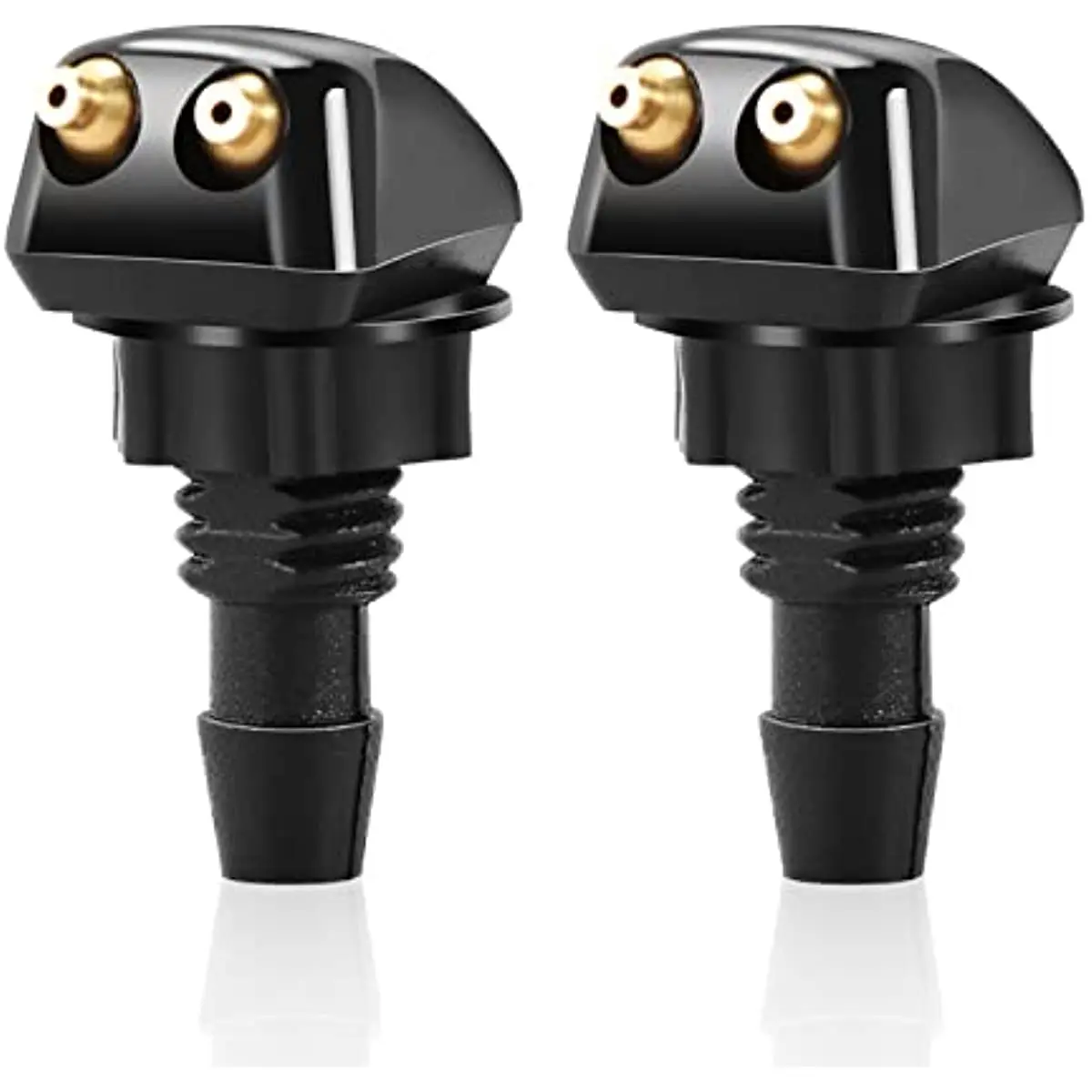 

2Pcs Car Windshield Washer Nozzles Universal Front Wiper Spray Jet Nozzle Replacement Kit for Most Vehicles