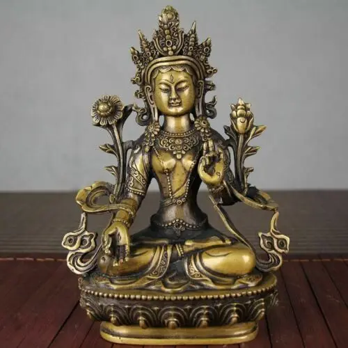 

Old Tibet Tibetan Brass Buddhism tara buddha GuanYin statue