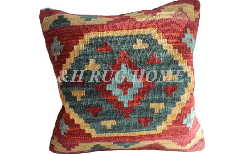 

Free Shipping 45x45cm (18"x18") handmade Kilim Woolen pillow, Turkish pillow cushion, Romantic exotic style, NO INSERTION