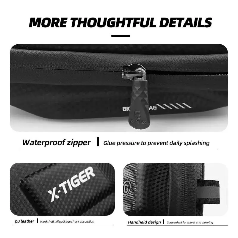 X-TIGER Bicycle Bag Waterproof Bicycle Seat Large Capacity Hard Shell Durable 3D Bicycle Bag MTB Bicycle Bag Bicycle Accessories