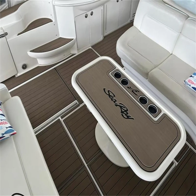 KXKZREN Custom 2002-2006 Sea Ray Sundancer 360 Swim Platform Cockpit Anti-skid Marine Flooring Pad EVA Foam Faux Teak Deck Mat