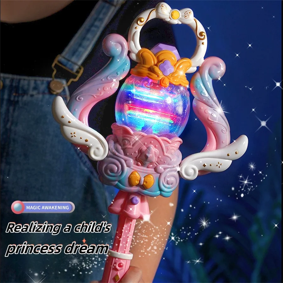 Magic Wand for Kids Girl Princesses Glowing Fairy Sticks Little Magic Fairy Music Glitter Sticks Girls Birthday Gifts Toys Chris