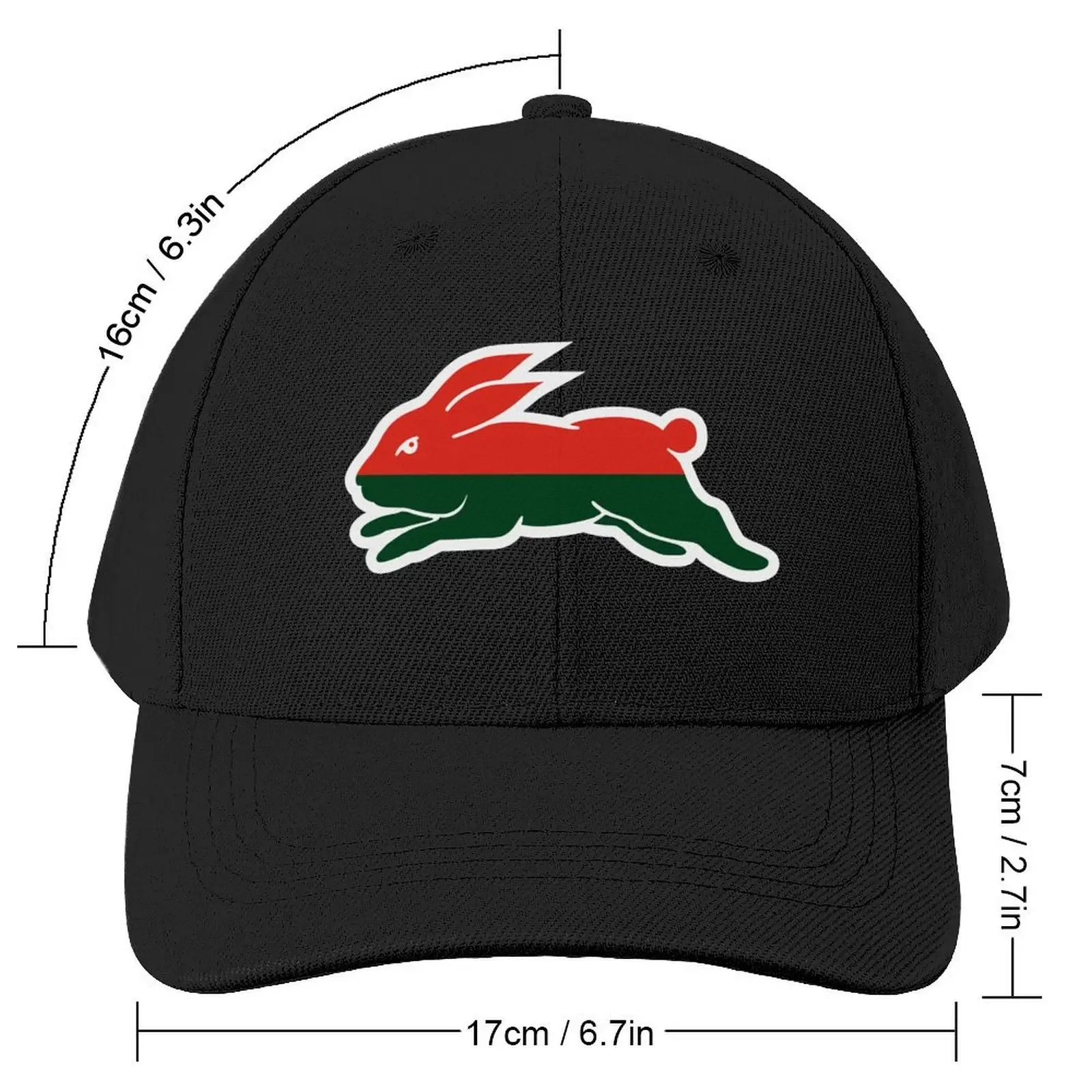 South Sydney Rabbitohs - Cardinal & Myrtle & White Baseball Cap Fluffy Hat summer hat western Hat Caps Women Men's