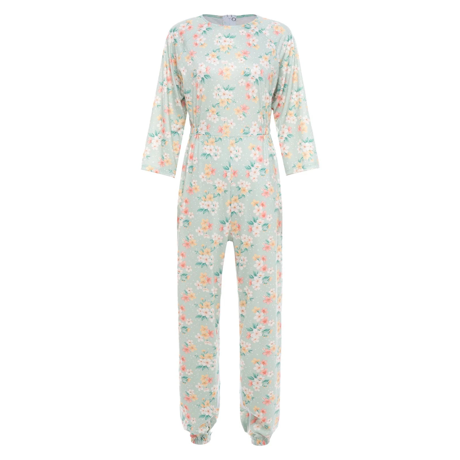 Women Elderly Alzheimer Dementia Disabilities Special Needs Adaptive Clothing Back Legs Zipper Anti-strip Jumpsuit Homewear