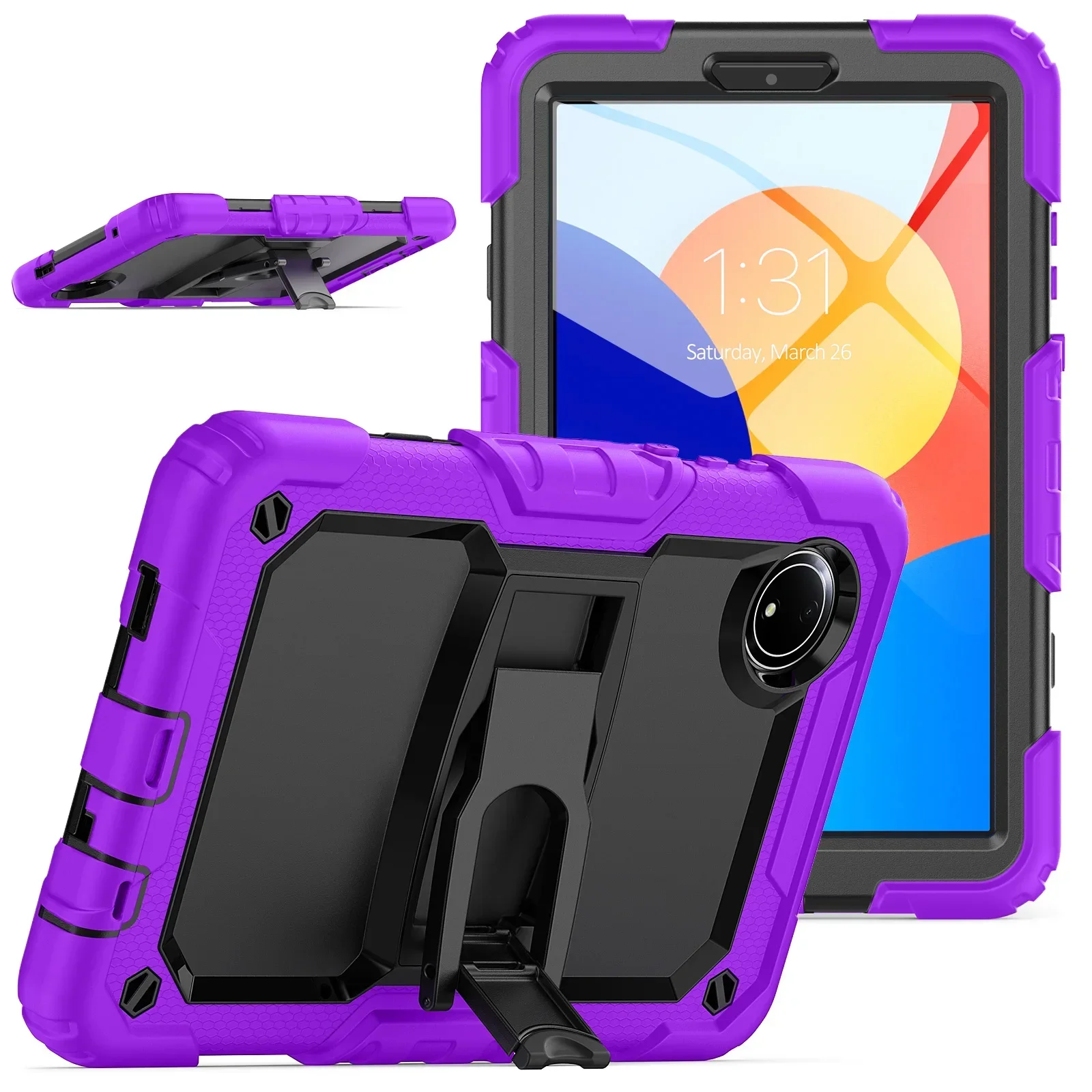 Heavy Duty Layer Protective Tablet Case For Xiaomi Redmi Pad SE 8.7 inch 4G 2024 3 Funda Cover Silicone Shockproof Stand