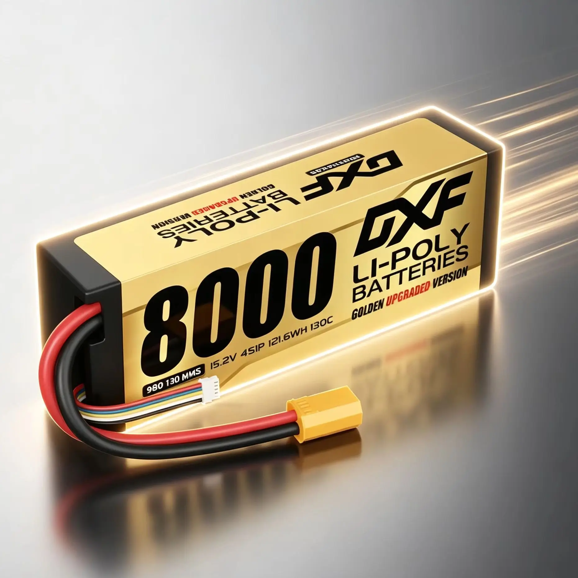 8000mAh 4S Graphene Lipo 130C 15,2V Akku Gold Version Racing Series Hardcase für RC Auto Truck Evader BX Truggy 1/8 Buggy