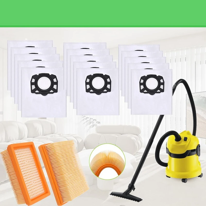 Sacs d'aspirateur 2.863-006.0 filtre pour Karcher WD4 WD5 WD6 WD5P WD6P Premium, pièces de rechange