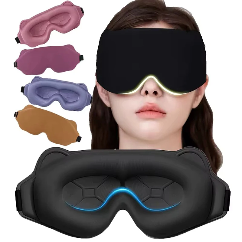 3D Contoured Sleep Eye Mask Weighted for Side Sleepers Soft Comfortable 100% Blockout No Eye Pressure Men Women
