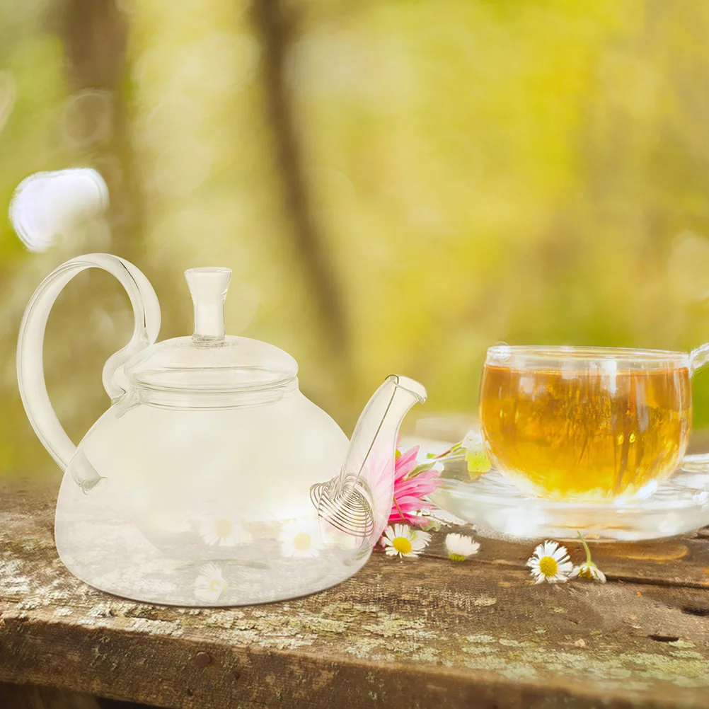 

Glass Teapot Large Heat Resistant Handle Sturdy Kung Fu Teapot for Home Flower Herbal Tea Coffee Glass Tea Pot