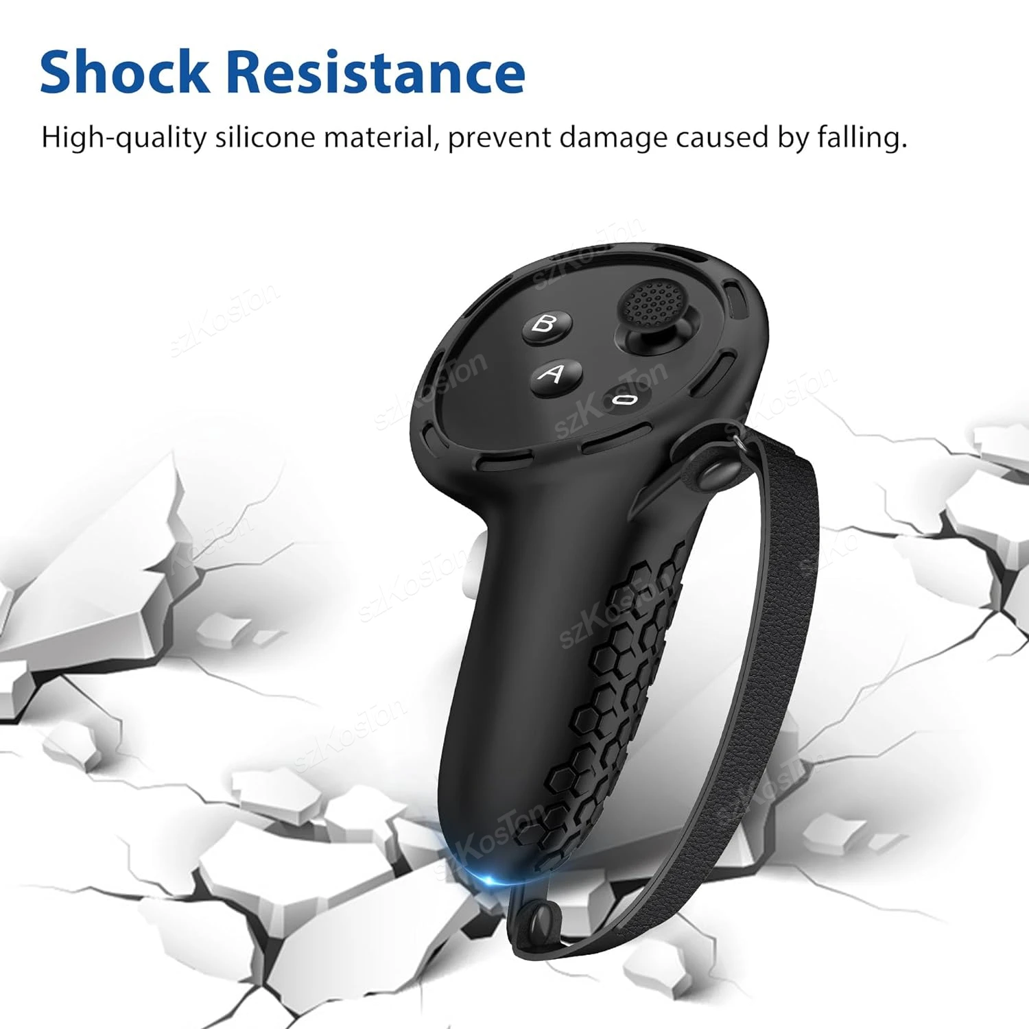 Lidar com capa protetora para Meta Quest 3, anti-colisão, controlador de toque, capa de silicone, aderência, acessórios VR