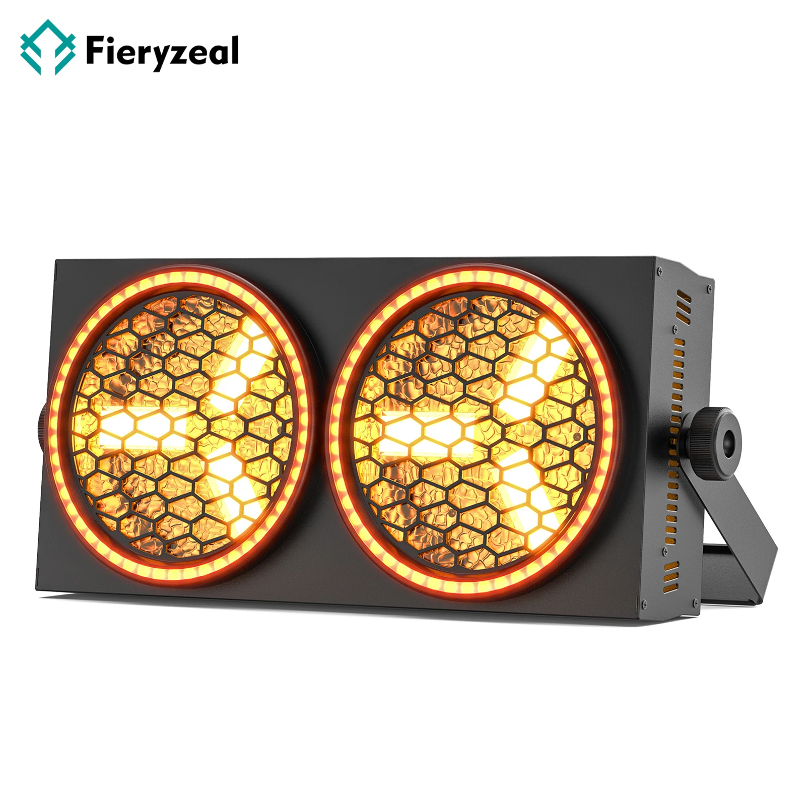 

Fieryzeal 2 Eyes Blinder Light 200 Вт Ретро Par Light со полосой LED COB Audience Light DMX512 Сценический светильник для DJ Disco Wedding