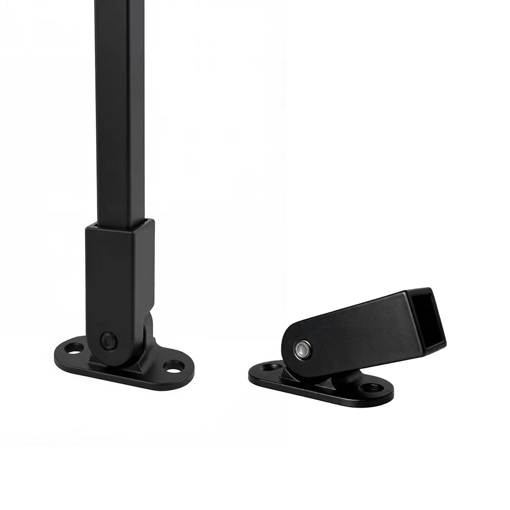 Railing System with Aluminum Alloy Adjustable Base for Indoor Spiral Staircases Offering Repeatable Setup on Non-Vertical Posts