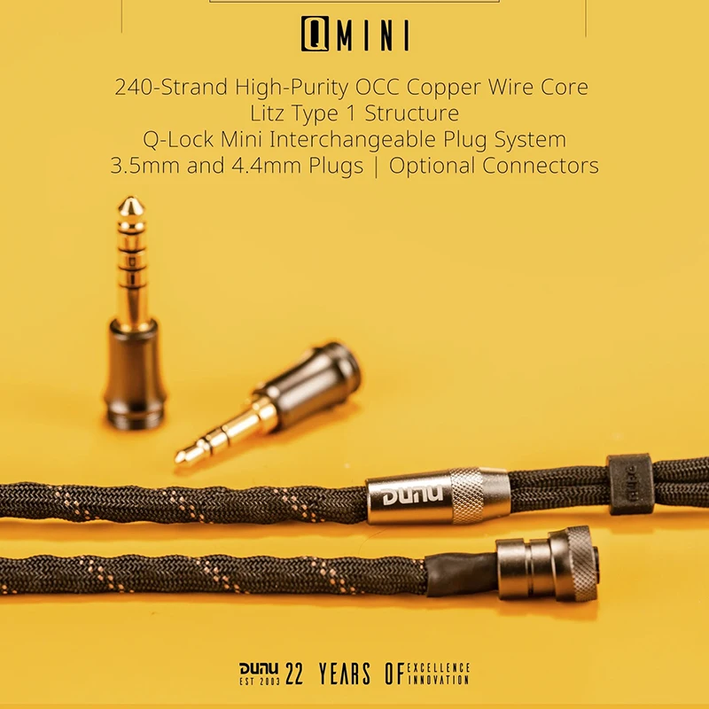 DUNU LYRE MINI HIFI イヤホンアップデートケーブル 240 ストランド高