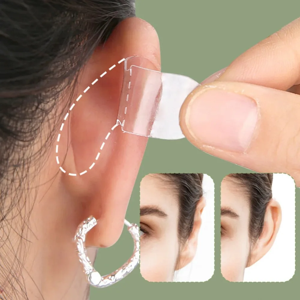 Correctores estéticos de 60 piezas que resuelven el problema de las orejas grandes, corrector de orejas caídas, pegatinas cosméticas autoadhesivas para las orejas, cintas para las orejas